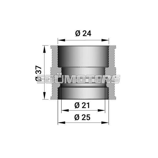 Intake rubber for PHBG 15-21 B (37 mm) carburettors