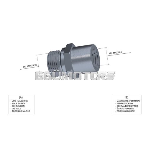 Malossi ADAPTER for TEMPERATURE SENSOR