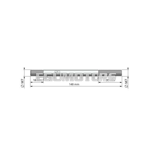 4 M 7x130-8,8 studs