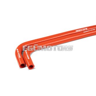   2 tubes for radiator length 117,5 cm with Ø internal 1,6 cm and Ø external 2,4 cm