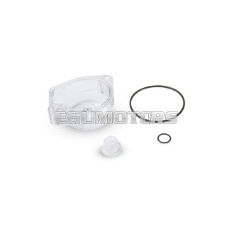 Malossi TRANSPARENT BOWL SHA with inspection TAP for max jet