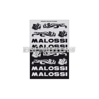   Malossi FOLDER of MALOSSI BLACK and SILVER MINI STICKERS 11,5x16,8 cm