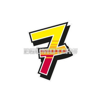 Malossi 2 STICKERS "7" Enko4 14,9x19,5 cm.