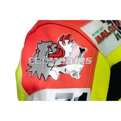 Malossi small lion head patch in silver PVC