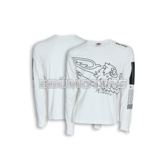 Malossi WHITE T-SHIRT MALOSSI (LONG sleeve) - BAR CODE ( L )