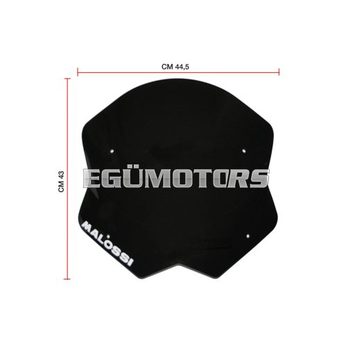 Malossi SPORT SCREEN - DARK SMOKE - W 445xH 430 THK 3 mm