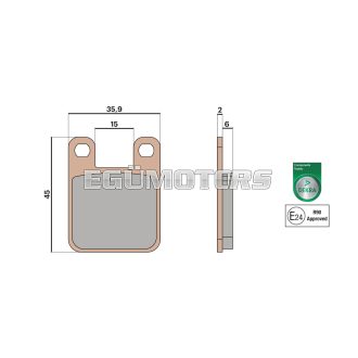 Malossi BRAKE PADS MHR SYNT homologated