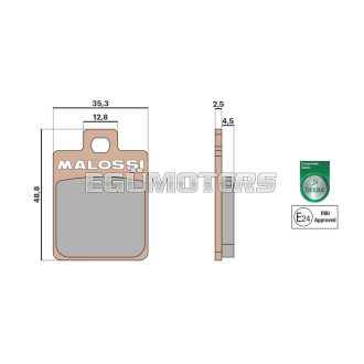 Malossi BRAKE PADS MHR SYNT homologated