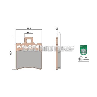 Malossi BRAKE PADS MHR SYNT homologated