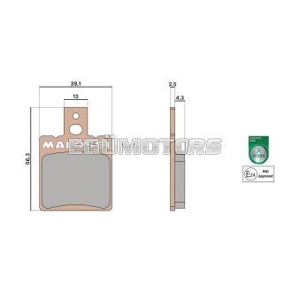 Malossi BRAKE PADS MHR SYNT homologated