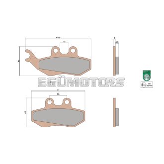 Malossi BRAKE PADS MHR SYNT homologated