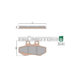 Malossi BRAKE PADS MHR SYNT homologated