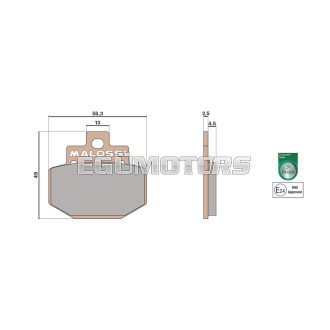 Malossi BRAKE PADS MHR SYNT homologated