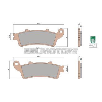 Malossi BRAKE PADS MHR SYNT homologated