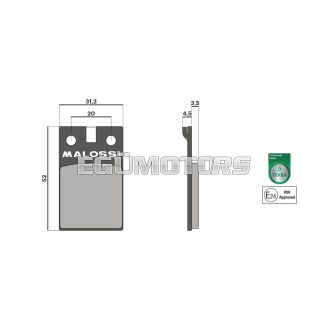 Malossi BRAKE PADS homologated