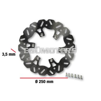   Malossi WHOOP DISC robogó féktárcsa – külső átmérő 250 mm, vastagság 3,5 mm F32S/F37R