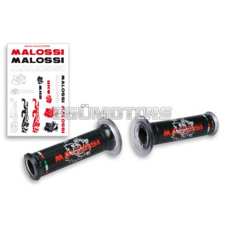   Malossi 2 BLACK GRIPS with Malossi TRIBAL logo (handle 30 mod. without side fastening)