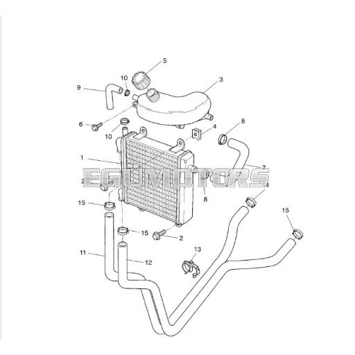 Hűtőradiátor, Yamaha Aerox, MBK Nitro