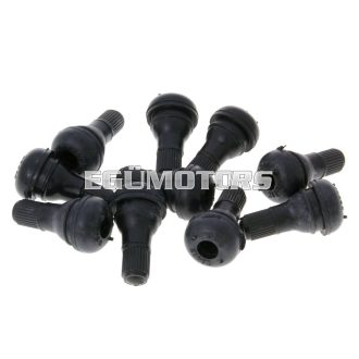   101 Octane tömlő nélküli gumiabroncs szelep, egyenes szár, rövid verzió, TR412 - 10 db-os készlet