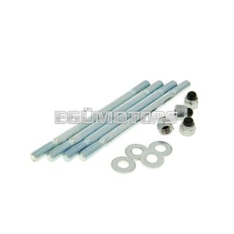   101 Octane henger tőcsavar kit anyákkal, M7x115mm, Minarelli AM, Generic, Keeway, CPI, 1E40MA, 1E40MB