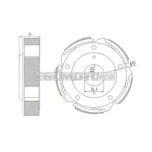 101 Octane kuplung 150mm, Suzuki Burgman 400 1998-2006