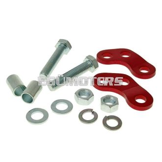   101 Octane lengéscsillapító - emelő adapter, piros Derbi Senda (00-), Aprilia RX, SX, Gilera RCR, SMT