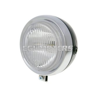   Fejlámpa kerek, fekete, univerzális mopedhez, Puch, Kreidler, Zündapp és más márkához