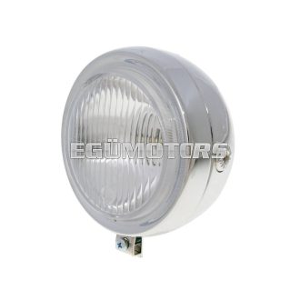   Fejlámpa kerek, krómozott, univerzális mopedhez, Puch, Kreidler, Zündapp és más márkához