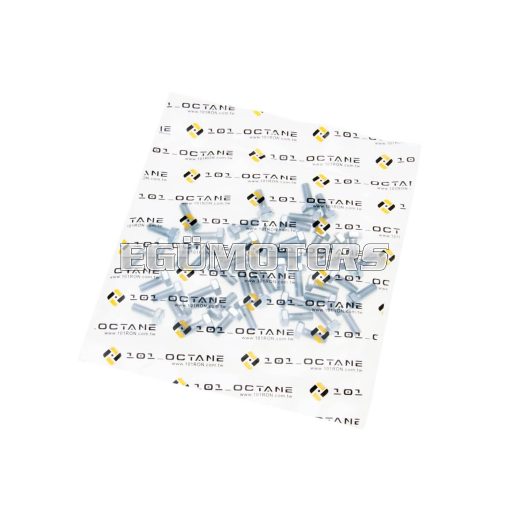 101 Octane hatlapfejű, menetes csavar készlet, DIN933 M5x12, teljes menet, horganyzott acél (50 db)