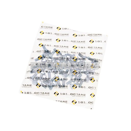 101 Octane hatlapfejű, menetes csavar készlet, DIN933 M6x12, teljes menet, horganyzott acél (50 db)