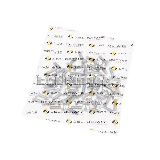 101 Octane hatlapfejű, menetes csavar készlet, DIN933 M6x16, teljes menet, horganyzott acél (50 db)