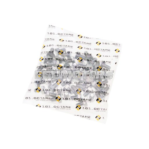 101 Octane hatlapfejű, menetes csavar készlet, DIN933 M8x12, teljes menet, horganyzott acél (50 db)