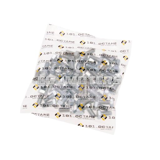 101 Octane hatlapfejű, menetes csavar készlet, DIN933 M8x16, teljes menet, horganyzott acél (50 db)