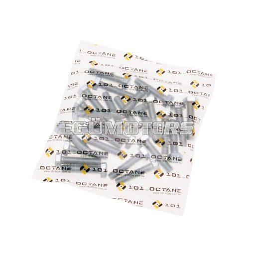 101 Octane hatlapfejű, menetes csavar készlet, DIN933 M8x35, teljes menet, horganyzott acél (25 db)