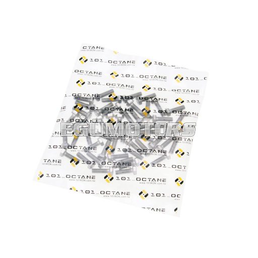 101 Octane hatlapfejű, menetes csavar készlet, DIN933 M5x16, teljes menet, rozsdamentes acél A2 (50 db)