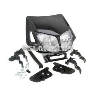 101 Octane fejidom Enduro, fekete, dupla optikás