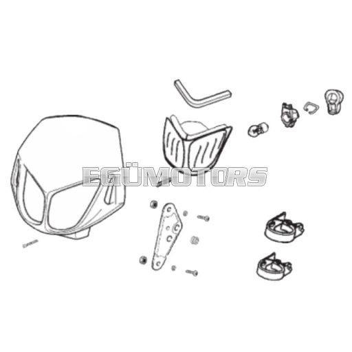 101 Octane fejidom Enduro, fekete, dupla optikás