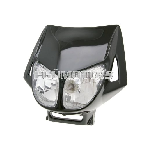 101 Octane fejidom Enduro, fekete, dupla optikás