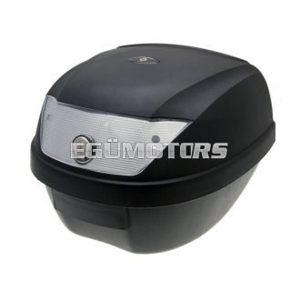   101 Octane hátsó doboz fekete, zár 2 kulccsal, átlátszó lencsével, 28L