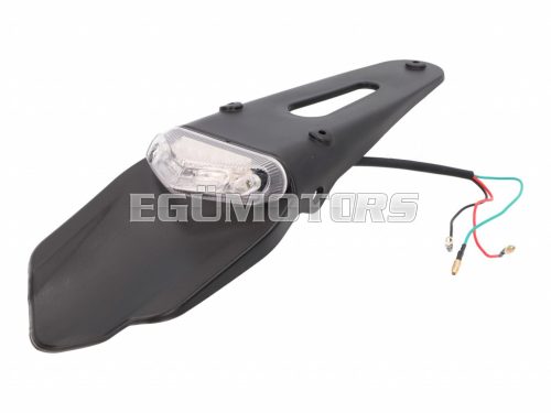 rear fender w/ brake light LED white for Supermotard, Enduro