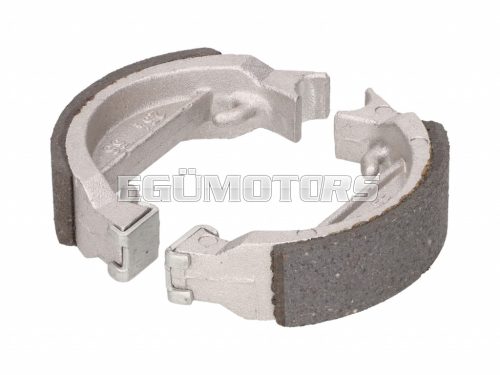 brake shoes front / rear 80x18mm for Honda Camino, Peugeot 103, 104, Puch Maxi (spoke wheel), MV50X, X30, X50