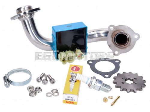 derestriction kit Premium / stainless steel manifold for Derbi Senda, Aprilia RX/SX, Gilera RCR, SMT 2018- (Euro4)