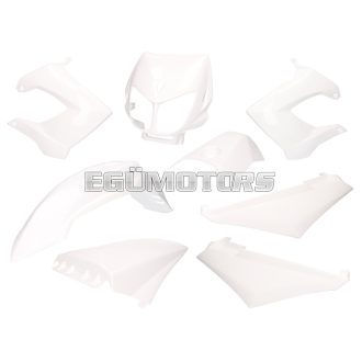   101 Octane Fehér burkolatkészlet Derbi Senda R, SM X-Treme, SM DRD