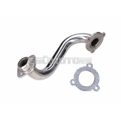   exhaust manifold stainless steel, unrestricted for Aprilia SX, RX, Derbi Senda, DRD, X-Treme, SM, Gilera RCR, SMT