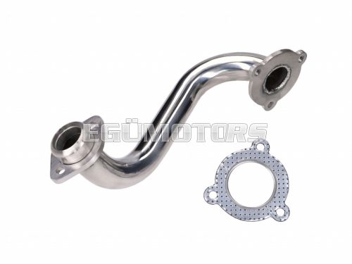 exhaust manifold stainless steel, unrestricted for Aprilia SX, RX, Derbi Senda, DRD, X-Treme, SM, Gilera RCR, SMT