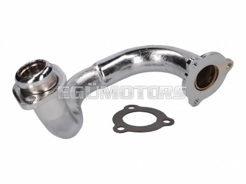 exhaust manifold chromed, unrestricted for Aprilia SX, RX, Derbi Senda, DRD, X-Treme, SM, Gilera RCR, SMT = 37320