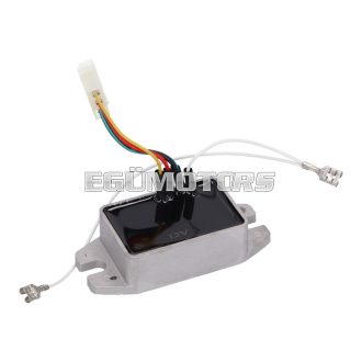   101 Octane feszültségszabályzó/egyenirányító R54 típus, 12V, Simson Schwalbe KR51/1, KR51/2, S50, S51, S53, S70, S83, Star SR4-2, Sperber SR4-3, Habicht SR4-4, SR50, SR80