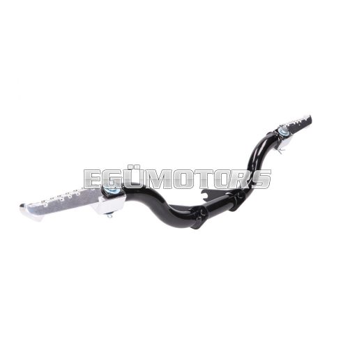 Lábtartó rúd fekete, felhajtható lábtartókkal, Simson S50, S51, S70, S53, S83