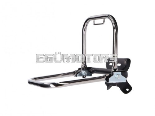 rear luggage rack chromed w/ short support handle and fender mount for Simson S50, S51, S70