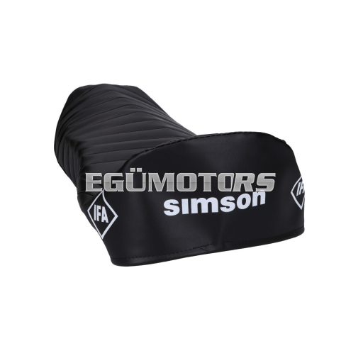 Üléshuzat fekete, steppelt, logóval, Simson S51, S53, S70 Enduro